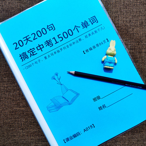 英语单词词汇作业本中考笔记本