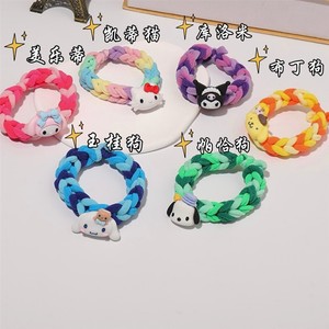 三丽鸥diy手工编织玉桂狗情侣手绳链库洛米HelloKitty猫发圈头绳