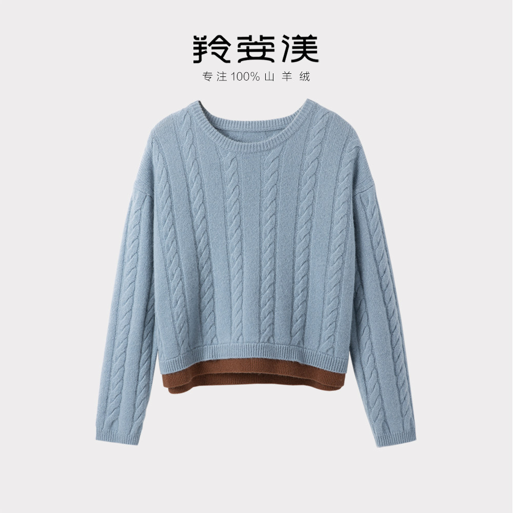 显瘦新贵~不挑人！重磅加厚圆领羊绒衫女纯羊绒毛衣套头宽松秋冬,女装/女士精品,羊绒衫,淘宝优惠券,粉丝福利购,淘宝优惠卷