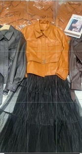 2025新款宋佳杨树林同款真皮皮衣女时尚进口绵羊皮皮夹克外套短款