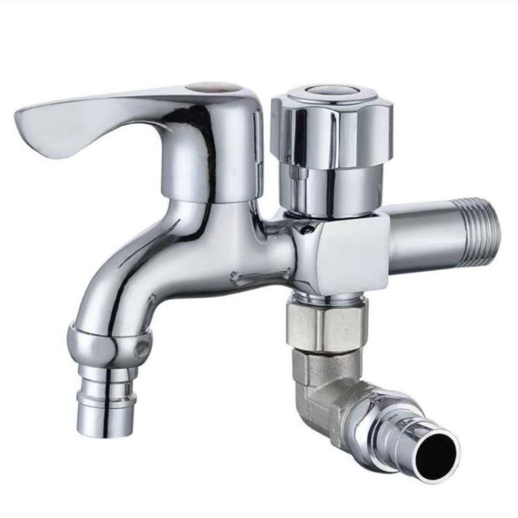 洗衣机专用水龙头一进二出双用4分多功能龙头加长拖把池双出水