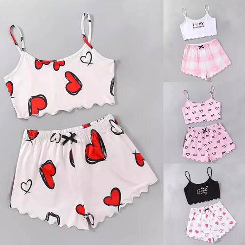 Thin sleeveless camisole sleepwear for women薄款无袖吊带睡衣