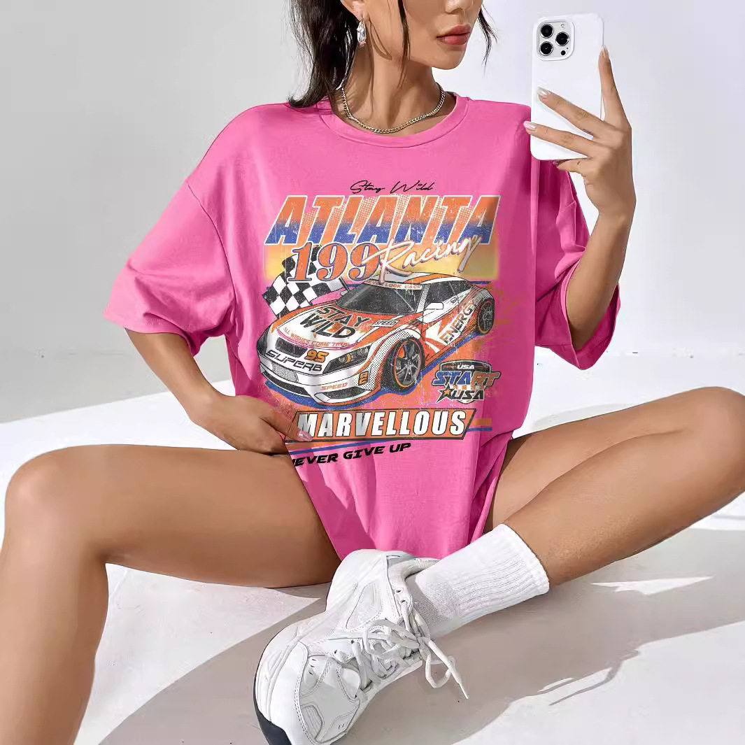 女士夏季欧美风时尚潮流款 大码T恤
