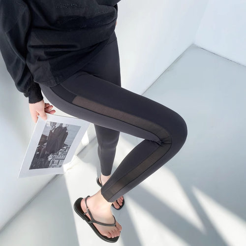 Thin mesh spliced yoga pants for women薄款网纱拼接女士瑜伽裤