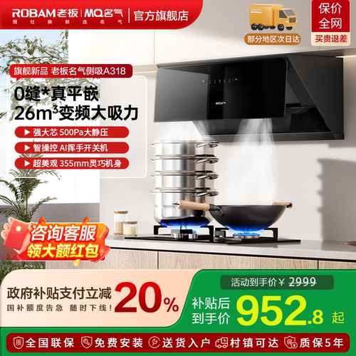名气吸抽油烟机A318侧吸老板出品