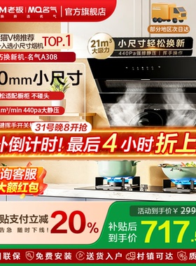 名气吸抽油烟机308/A318家用侧吸大吸力小尺寸换新补贴老板出品