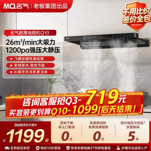 名气欧式双子星油烟机瞬吸自清洁