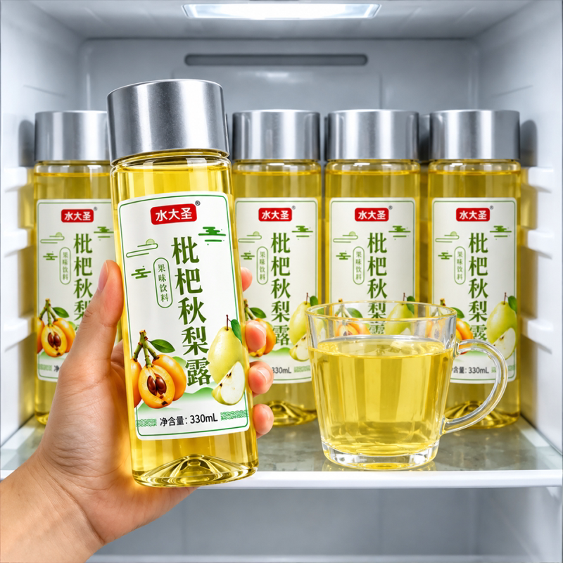 【整箱24瓶】枇杷秋梨露330ml/瓶清润滋润0糖0脂0卡植物饮料批发