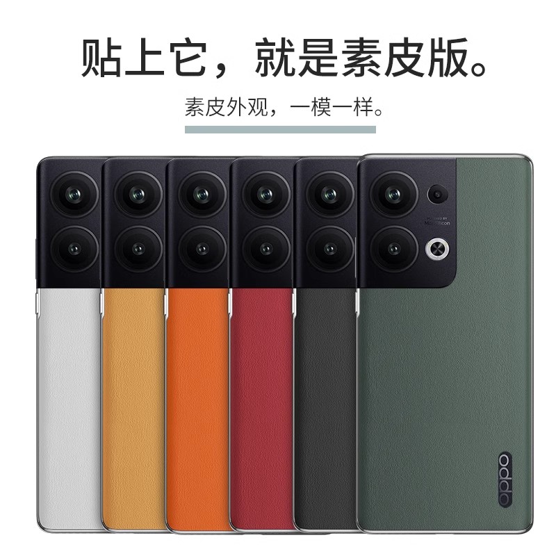 适用OPPOReno11Pro素皮后膜防指纹OPPO Reno10Pro /Reno9Pro+/Reno8Pro+ 手机素皮背膜后盖玻璃保护膜贴膜