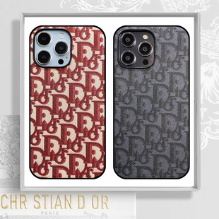 11Pro手机壳iphone15plus mini xr全包壳 法国大牌情侣经典 提花高级老花Oblique适用苹果15promax14