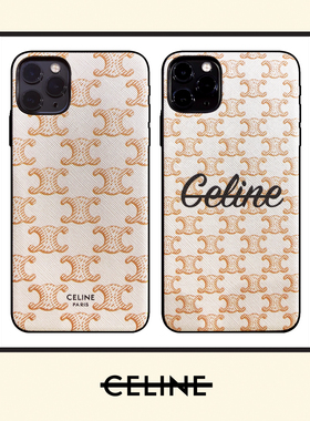 挂脖复古老花米色Logo适用苹果13/12promax情侣iphone11/xs手机壳