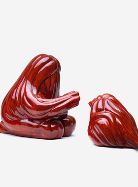 法国Moustache A moment in Time 摆件雕像贤者与小鸟 进口