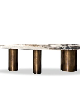 意大利进口正版 Baxter 意式轻奢风 Lagos 大理石餐桌