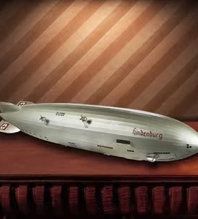 Authentic Models AP170 Hindenburg Zeppelin 1937擺設