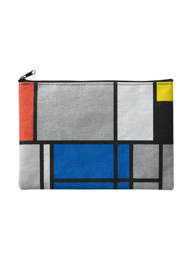 Mondrian Pouch 蒙得里安拉链帆布首饰文具笔袋 MoMA 艺术家系列