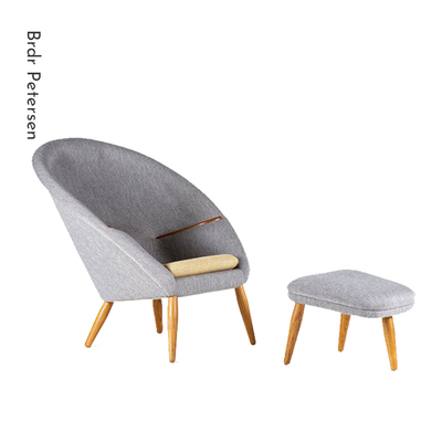 丹麦 Brdr Petersen Oda Chair 休闲椅 脚蹬 北欧大师经典
