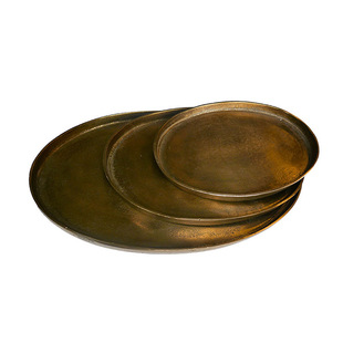 Potten Trays Oval Brass 椭圆古董黄铜托盘 Antique 荷兰Pols