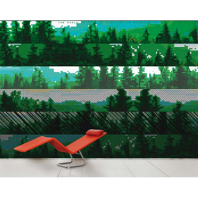 法国Moustache Delaware forest 像素森林个性壁纸墙纸进口