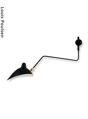 法国 Serge Mouille Wall lamp 1 arm 壁灯 单臂 可转 弯臂