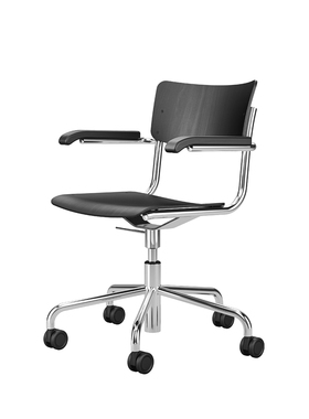 德国 Thonet S43DR 办公椅 Mart Stam Bauhaus 包豪斯