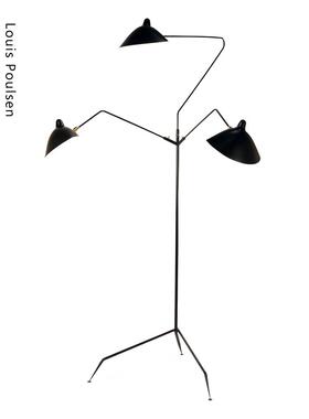 法国 Editions Serge Mouille Standing lamp 3 arms 落地灯