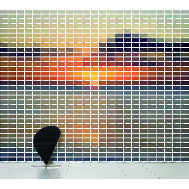 法国Moustache Wallpaper Sun 736 像素色块个性壁纸墙纸落日进口