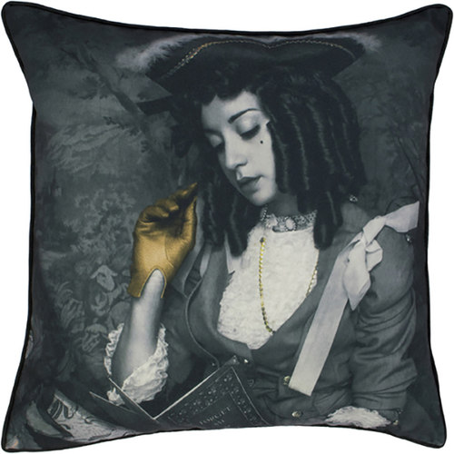 英国Mineheart Forget me not cushion勿忘我灰金抱枕靠垫