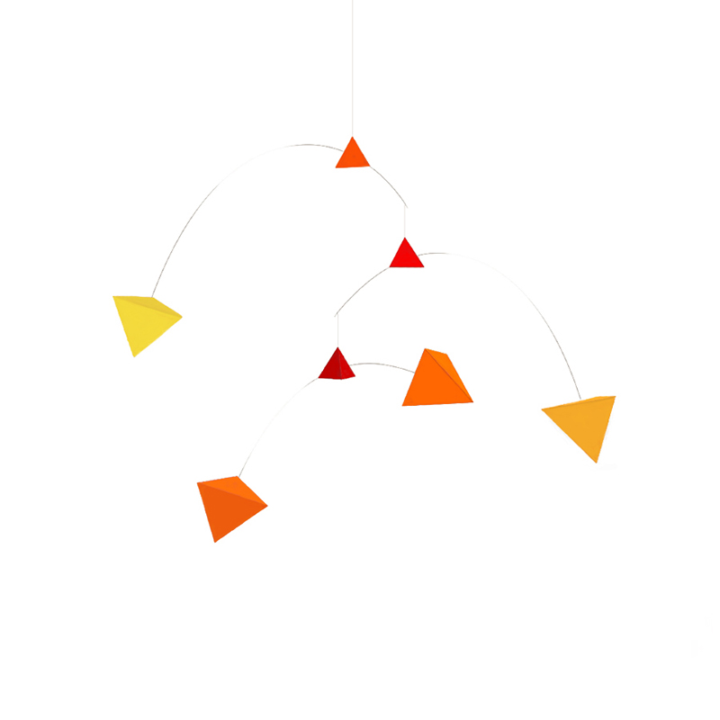 韩国 SGT Polygon Mobile 三角体平衡雕塑 纸质动态DIY挂饰