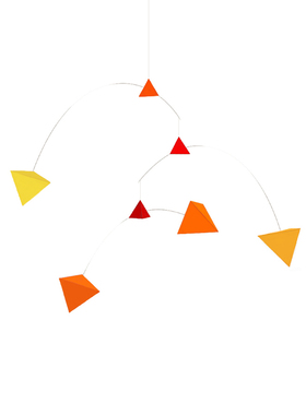 韩国 SGT Polygon Mobile 三角体平衡雕塑 纸质动态DIY挂饰