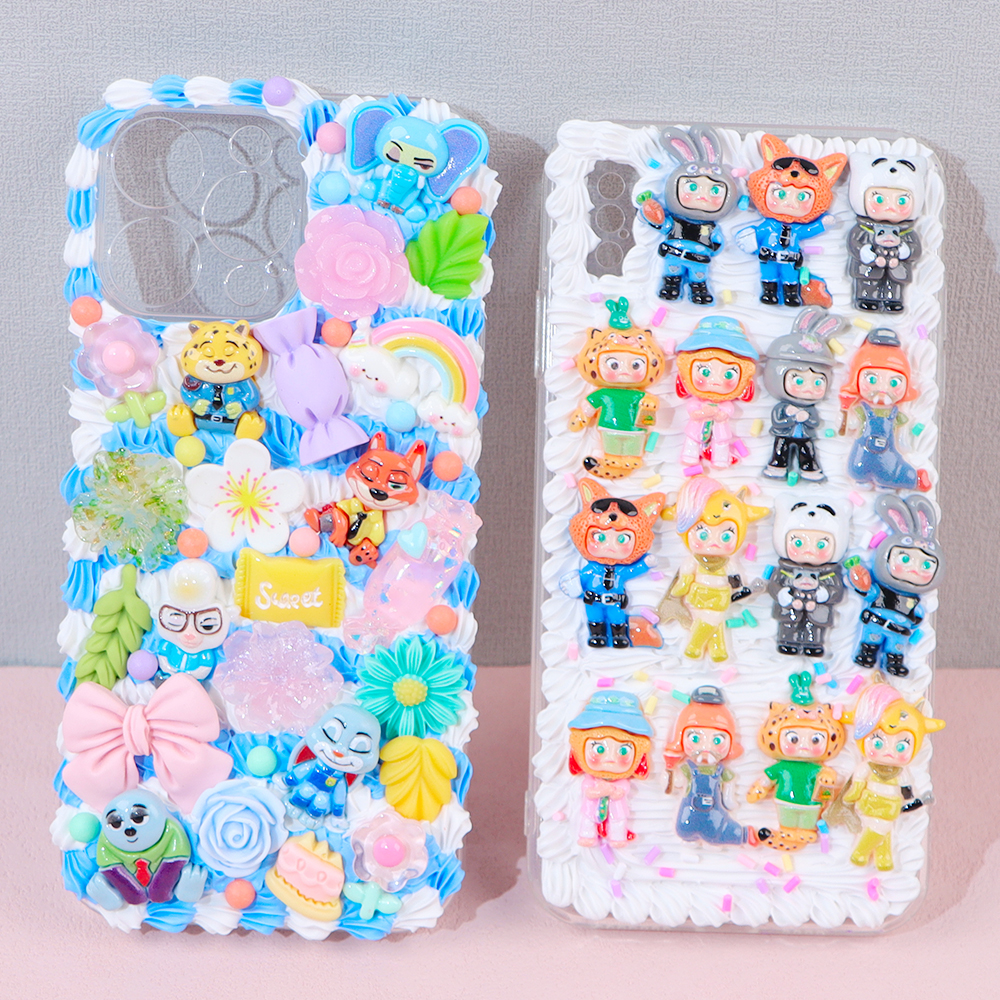 疯狂动物城奶油胶手机壳材料包