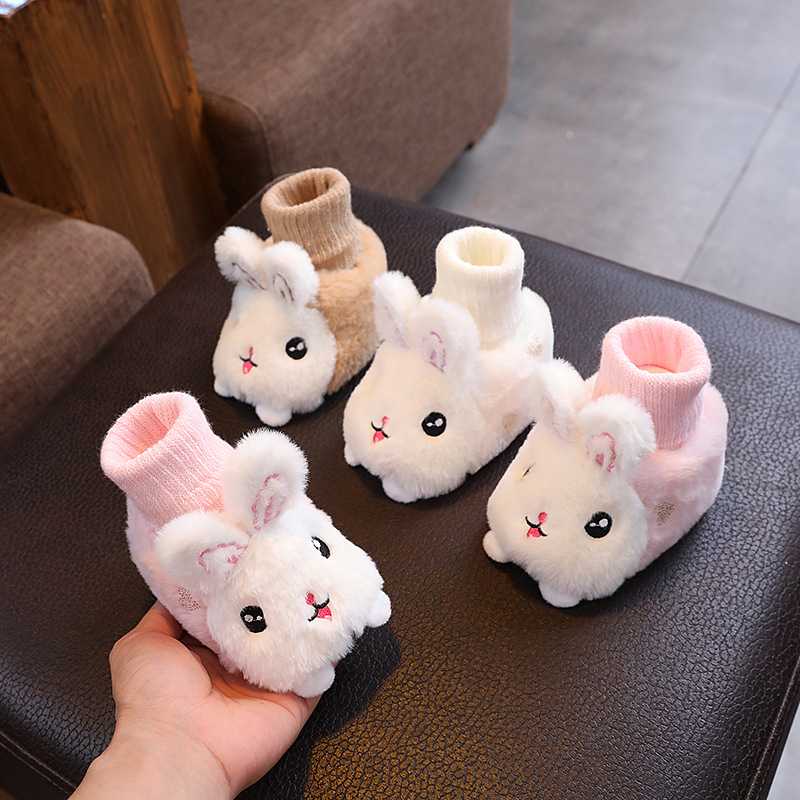 加绒加厚保暖不掉鞋袜毛毛鞋冬季