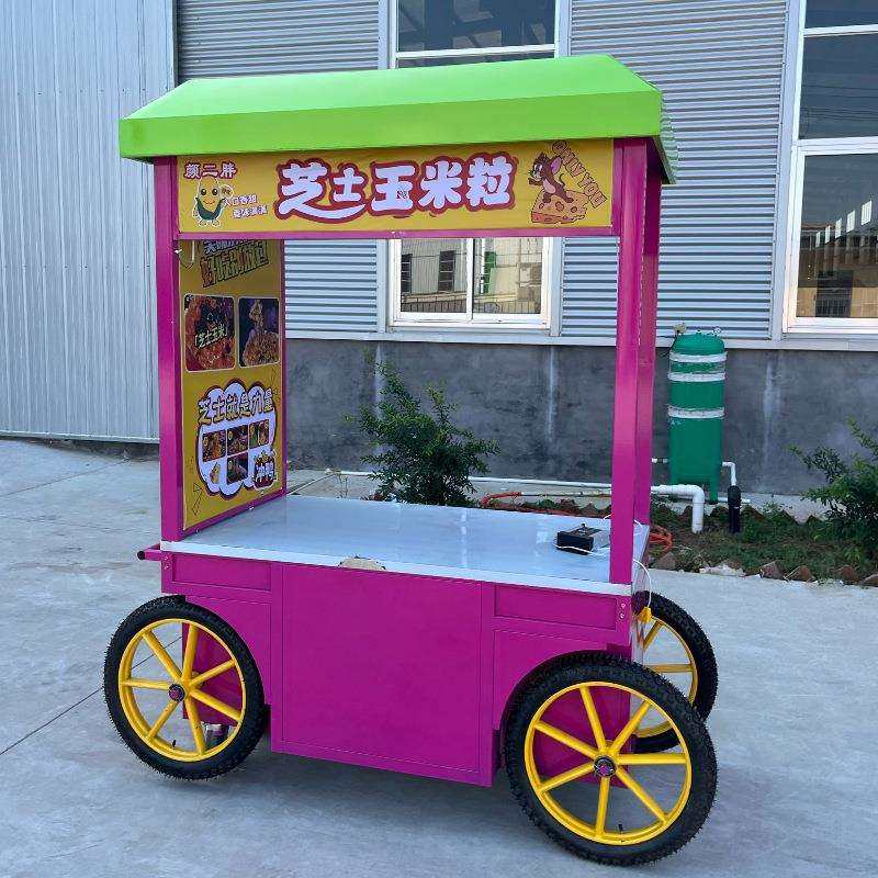 小推车小拉车地推创业小吃摊小摊车凉皮卖冰粉的出摊车外出甜品车