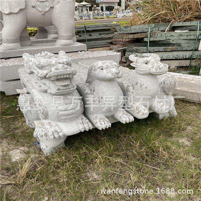石头十二生肖椅户外公园动物椅子靠背椅子石雕座椅鸭鹅椅长凳长椅