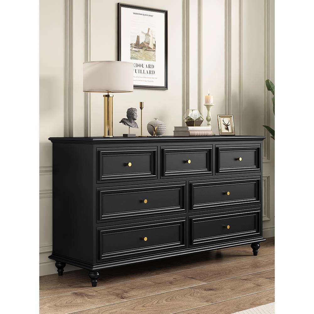 美式实木五七九斗柜卧室床尾抽屉收纳柜客厅置物储物柜斗橱靠墙