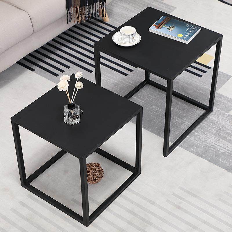 简约茶几小方桌小户型客厅方形组合铁艺沙发边几角几桌类、