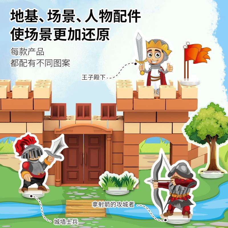 6BVQ泥瓦匠盖房子砌墙玩具搭房儿童建筑师手工造别墅砖头小屋迷你