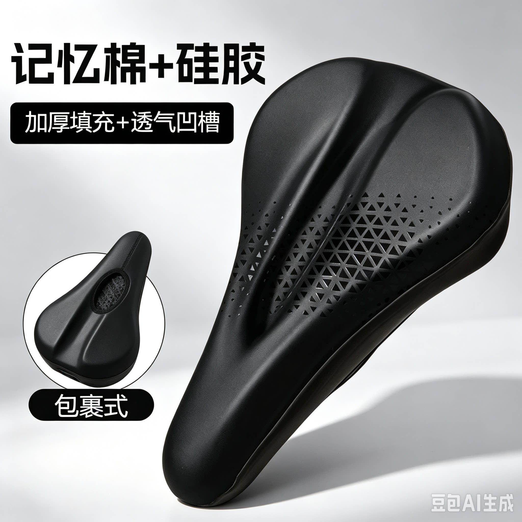 皮U硅胶山地车座套屁股不疼