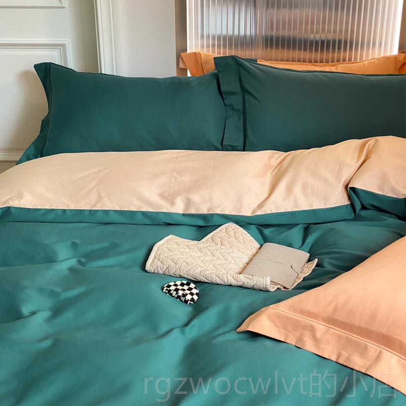 新款暖10支加0温厚保暖纯棉磨毛四件套冬秋全棉北欧床笠款