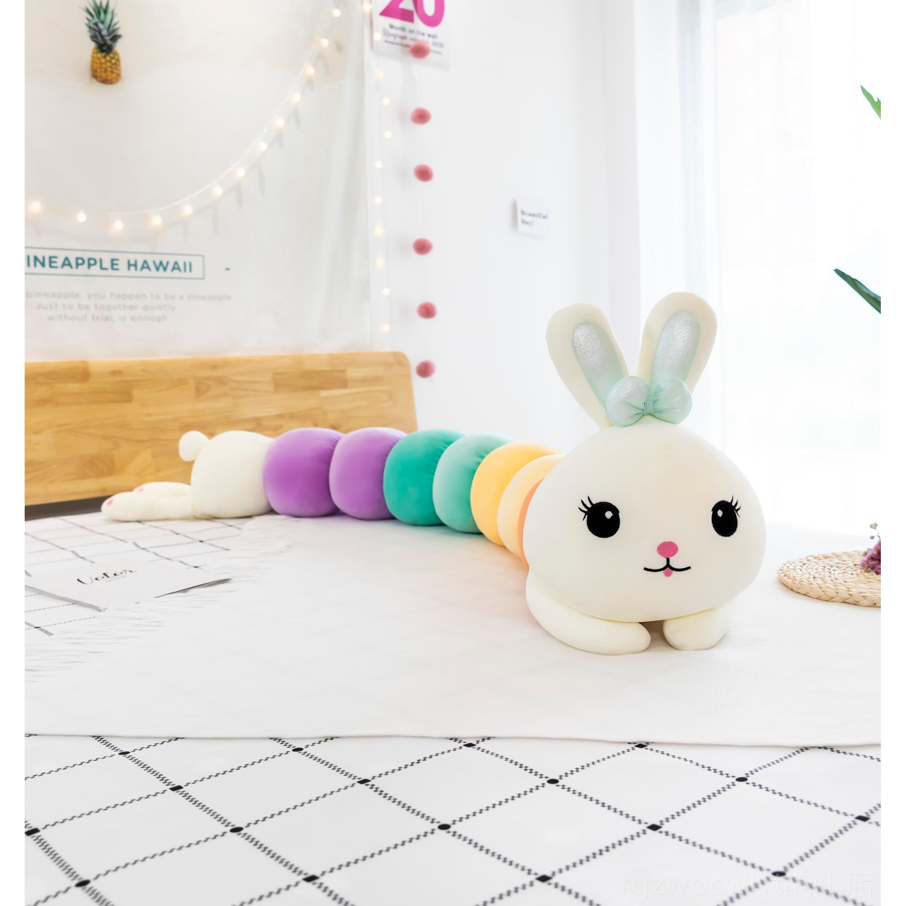 新款偶上狮子毛毛长条抱枕毛绒玩具布虫娃娃公仔女生床睡觉夹腿玩