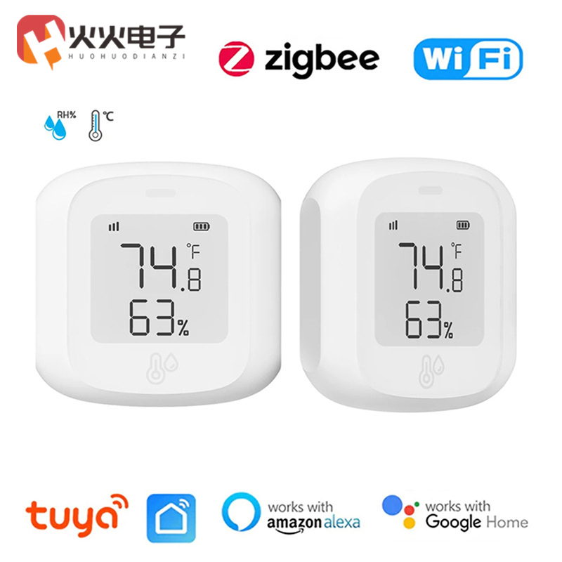 涂鸦WiFi/Zigbee温湿度传感器 智能远程联动室内温湿度计语音控制