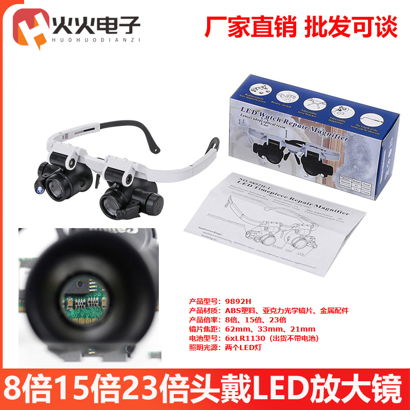 头戴LED放大镜8倍15倍23倍