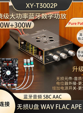 XY-T3002P升级版300W*2蓝牙数字功放板模块高低音调节进口TPA3255
