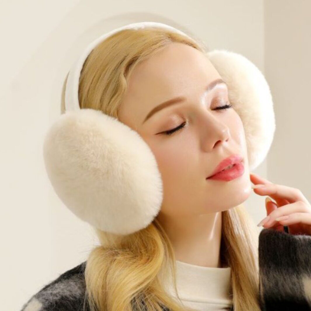瑞雅严选可折叠耳罩冬季男女防风防冻整体可拆卸发箍保暖毛绒耳包
