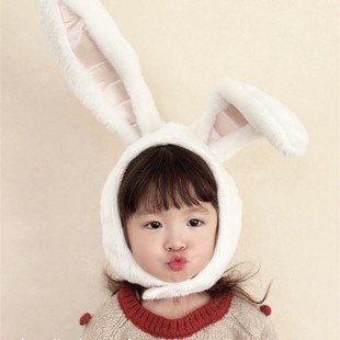 可爱搞怪兔子耳朵头套帽子毛绒少女心发饰儿童成人兔年自拍照道具