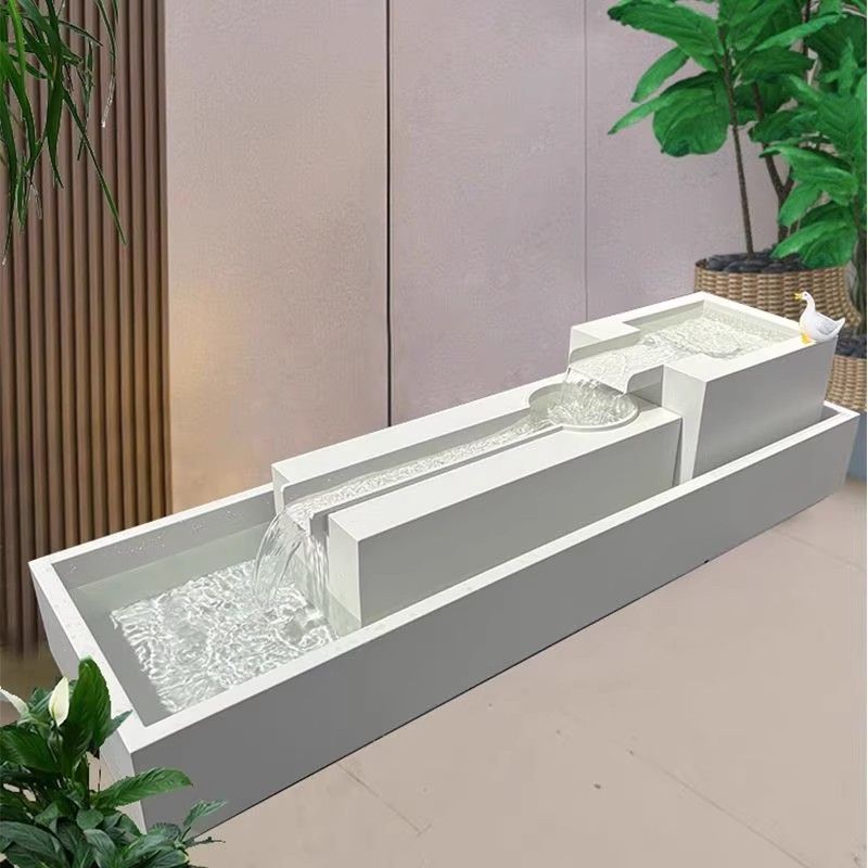 简约流水喷泉水系庭院装饰水景四方水池定制假山聚财居家水钵摆件