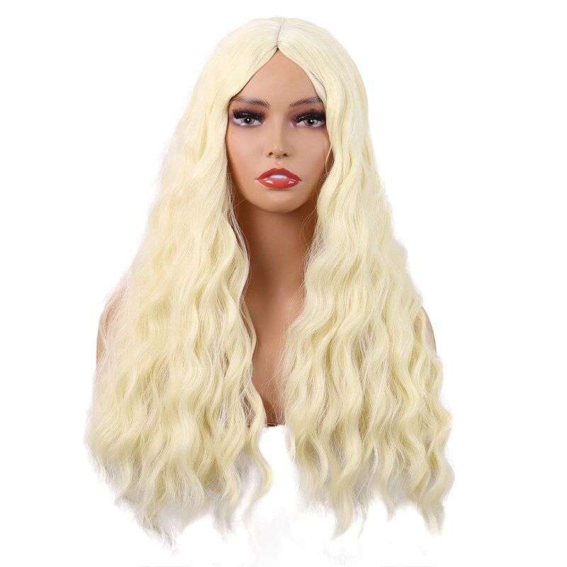 潼漫 cos假发女长发动漫高温丝蓬松Lolita长卷发浅金色中分全头套,美发护发/假发,日常整顶假发,淘宝优惠券,粉丝福利购,淘宝优惠卷