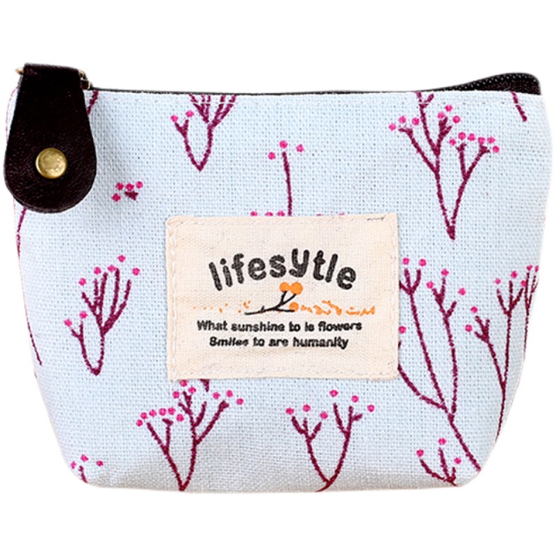 零钱包女简约布艺迷你小钱包可爱韩国小巧钥匙包手拿硬币包零钱袋