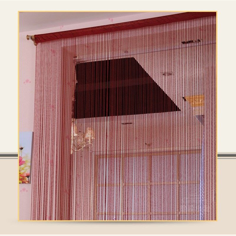 螺纹螺旋毛线彩色线帘加粗门帘窗帘隔断玄关装饰造型流苏订做帘子