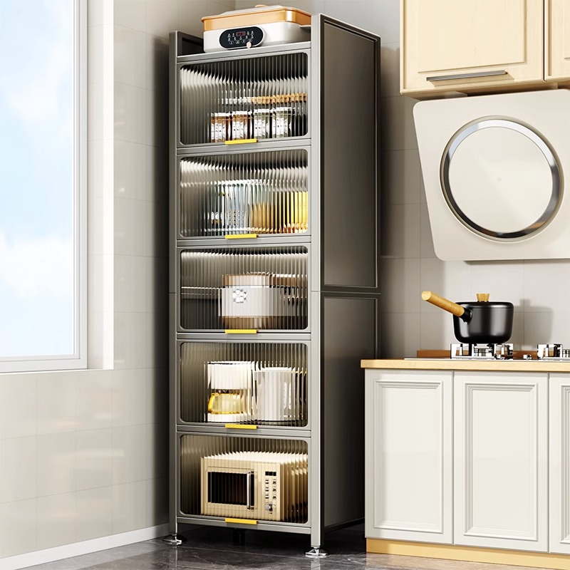 厨房夹缝置物架落地多层多功能置物柜电器锅具收纳柜子窄缝隙柜