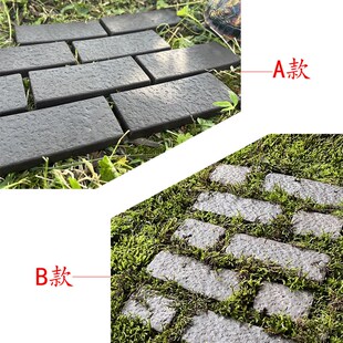 黄缘龟专用造景保湿天然手工小陶砖安缘饲养箱布景黑陶砖装饰垫材
